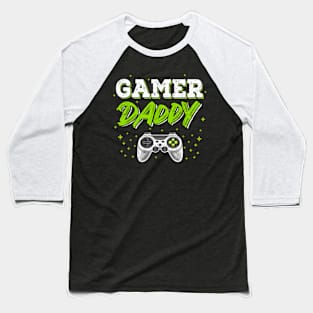 Mens  of the Birthday Boy  Gaming Gamer Dad Father Papa Baseball T-Shirt